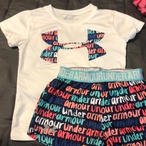 Underarmour 2 piece short set. Adorable!